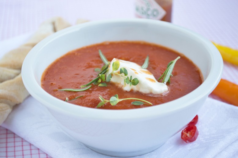 Scharfe Tomatensuppe