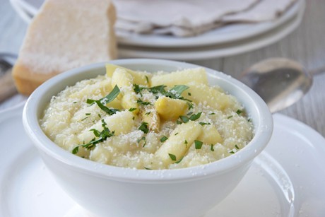 Spargelrisotto mit Prosciutto
