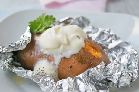 Süßkartoffel mit Tofucreme
