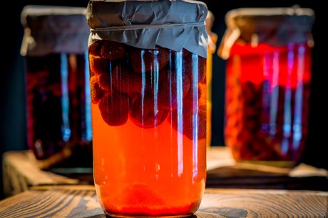 Erdbeeren in Portwein