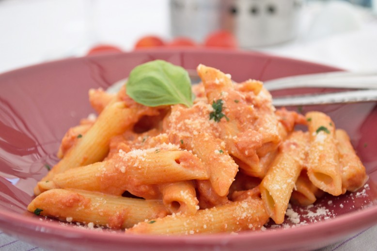 Penne in Wodka-Tomatensauce