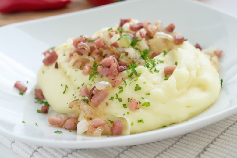 Stampfkartoffel mit Speck