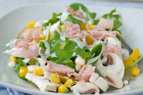 Rucola Salat mit Gorgonzola Dressing