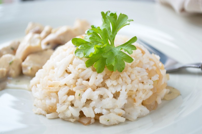Reis mit Zwiebeln