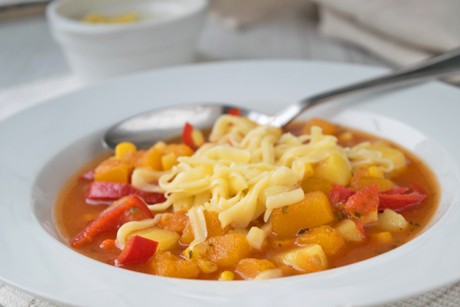 Mais-Kürbis-Eintopf