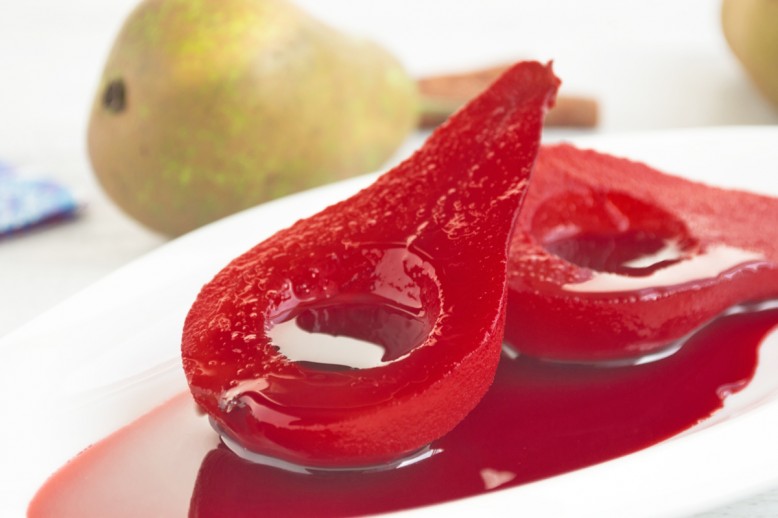 Birnen Dessert in Rotweinsauce