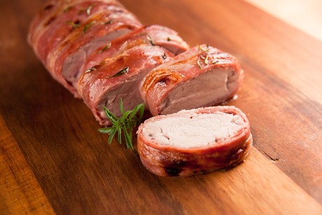 Lungenbraten mit Speck