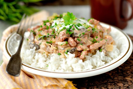 Puten-Lauch-Pfanne