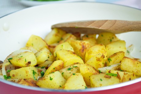 Bratkartoffel mit Zwiebel