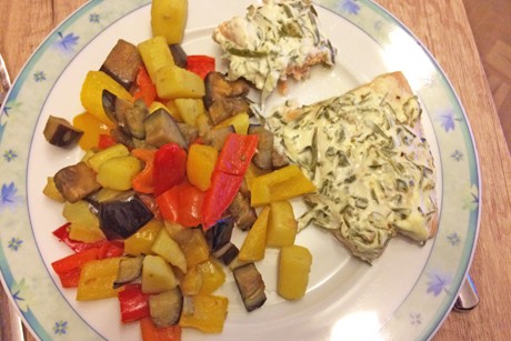 Lachs mit Frischkäse-Kruste