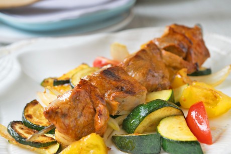 Schweinespieße in Biermarinade