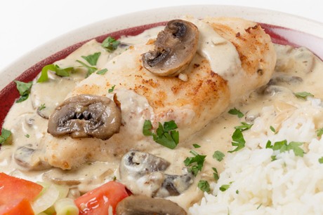Huhn in Champignonsauce