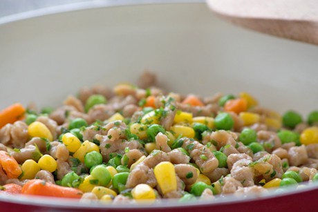 Gemüse mit Dinkel-Spätzle