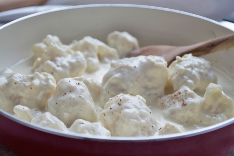 Karfiol in Käsesauce