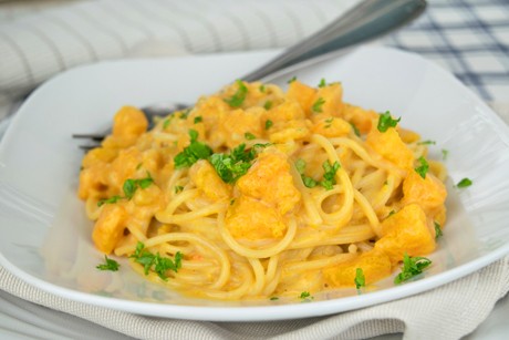 Kürbis-Gorgonzola Sauce