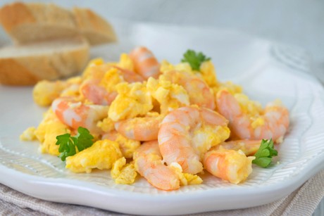 Eierspeise mit Shrimps