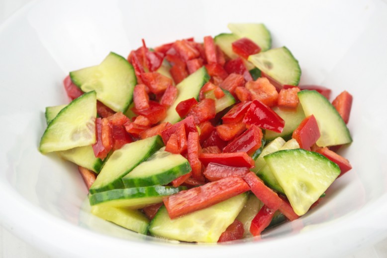 Paprika-Gurken-Salat