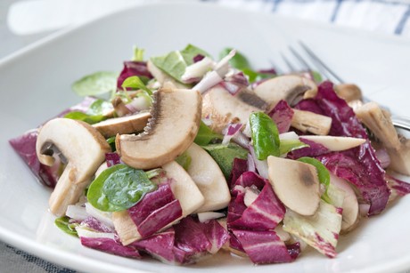 Radicchiosalat mit Pilzen