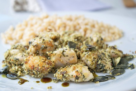 Huhn mit Kürbiskernen