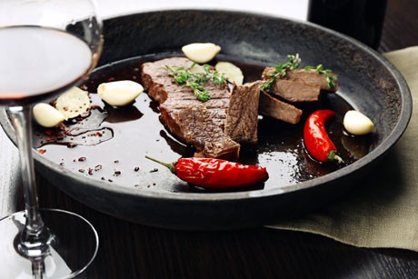 Rinderfilet mit Rotwein