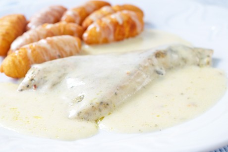 Hühnerbrust in Weinsauce