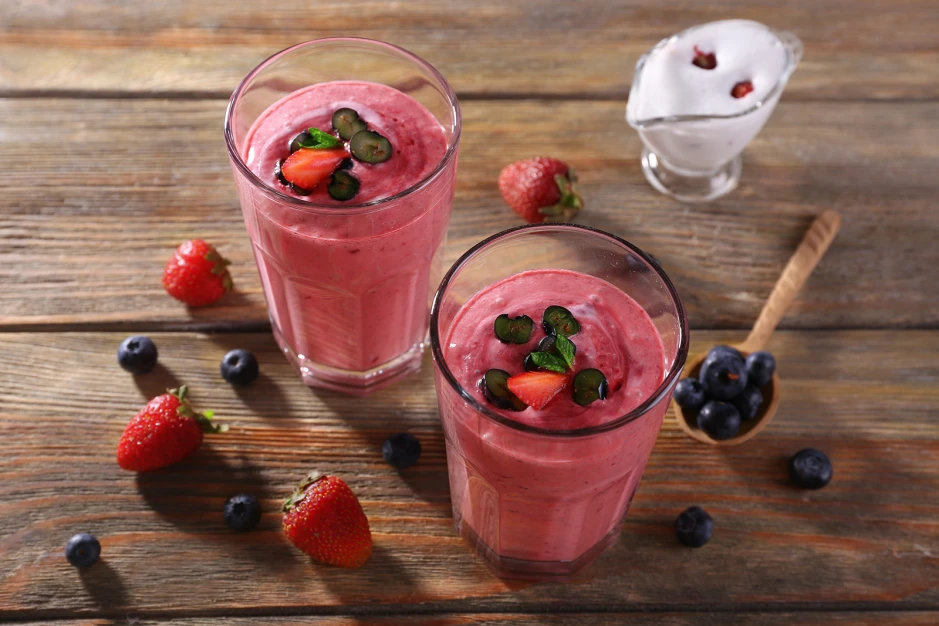 Heidelbeere-Erdbeere-Smoothie