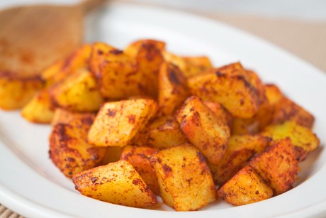 Rote Kartoffelwürfel