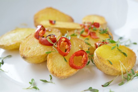 Chilikartoffeln aus dem Ofen