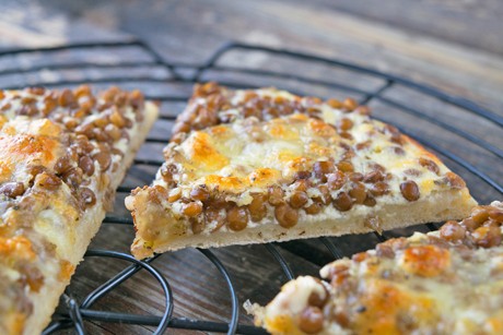 Linsen-Pizza