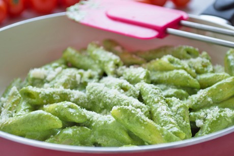 Penne mit Spinatsauce