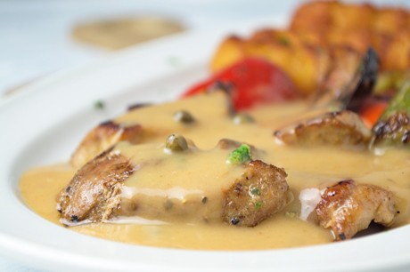 Schweinefilets in Pfeffersauce