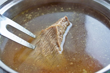 Gekochtes Rindfleisch