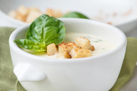 Apfelsuppe mit Quargel