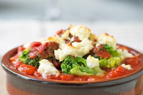 Tomaten-Brokkoli-Gemüse