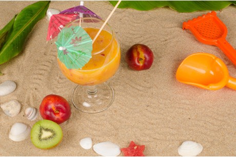 Pfirsich-Kiwi-Shake