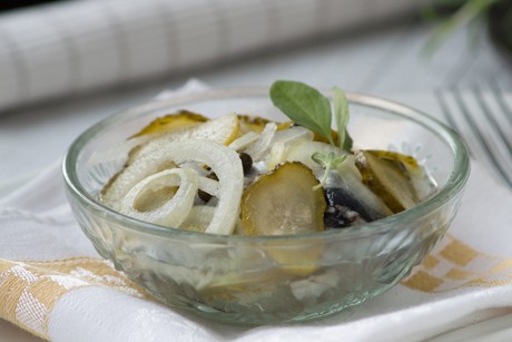 Eingelegte Heringsfilets
