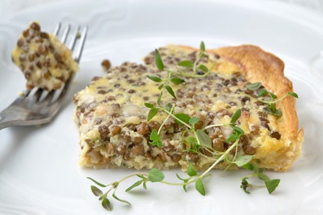 Linsen-Quiche