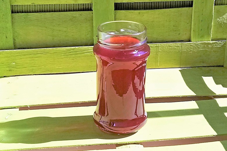 Himbeeressig mit Honig