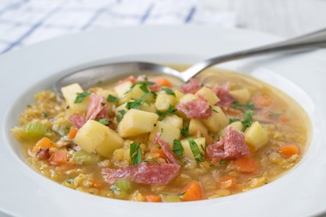 Linsensuppe süß-sauer