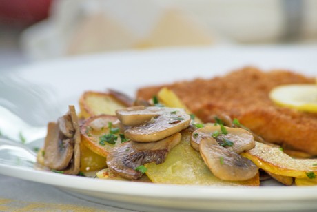 Champignon-Erdäpfel