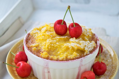 Polenta-Kirsch-Auflauf