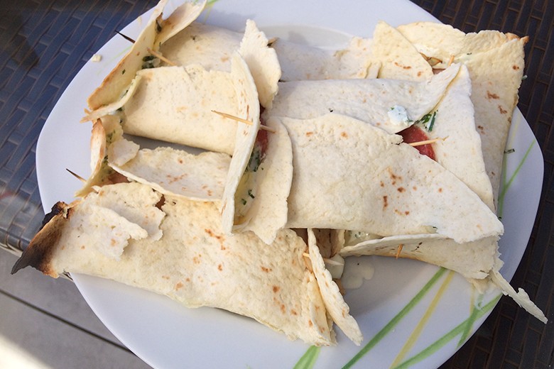 Gegrillte Tortilla