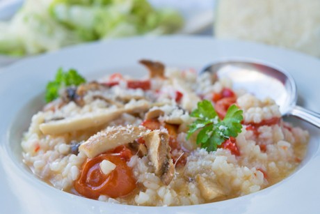 Paprika-Pilz-Risotto