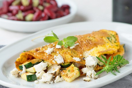 Zucchini-Feta-Omlette