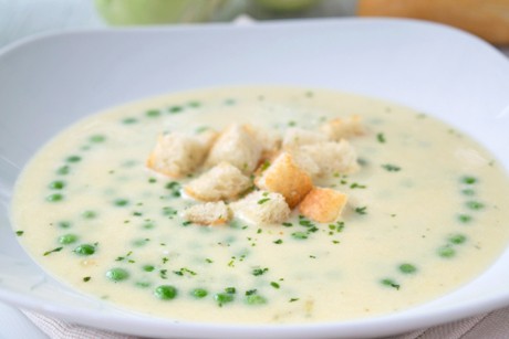 Creme-Kohlrabi-Suppe mit Erdäpfel