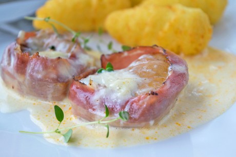 Schweinefilet in Gorgonzolasauce