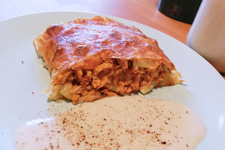 Kartoffel-Pfifferling-Strudel