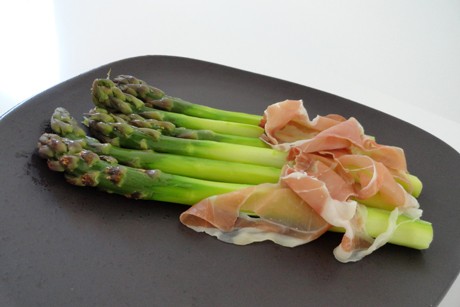 Spargel mit Parmaschinken