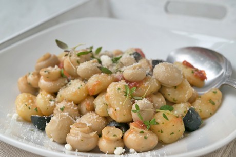 Gnocchi con funghi