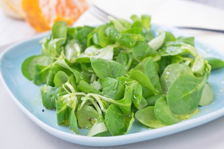 Vogerlsalat mit Clementinendressing